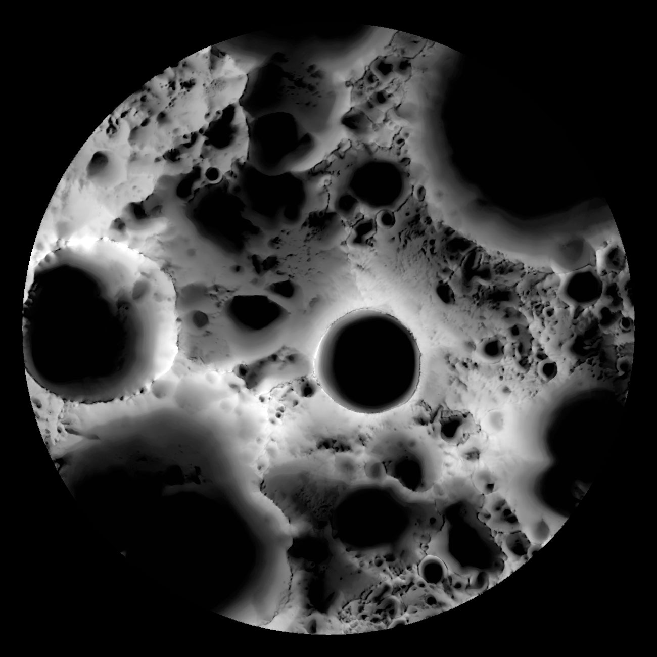 Lunar south pole illumination map