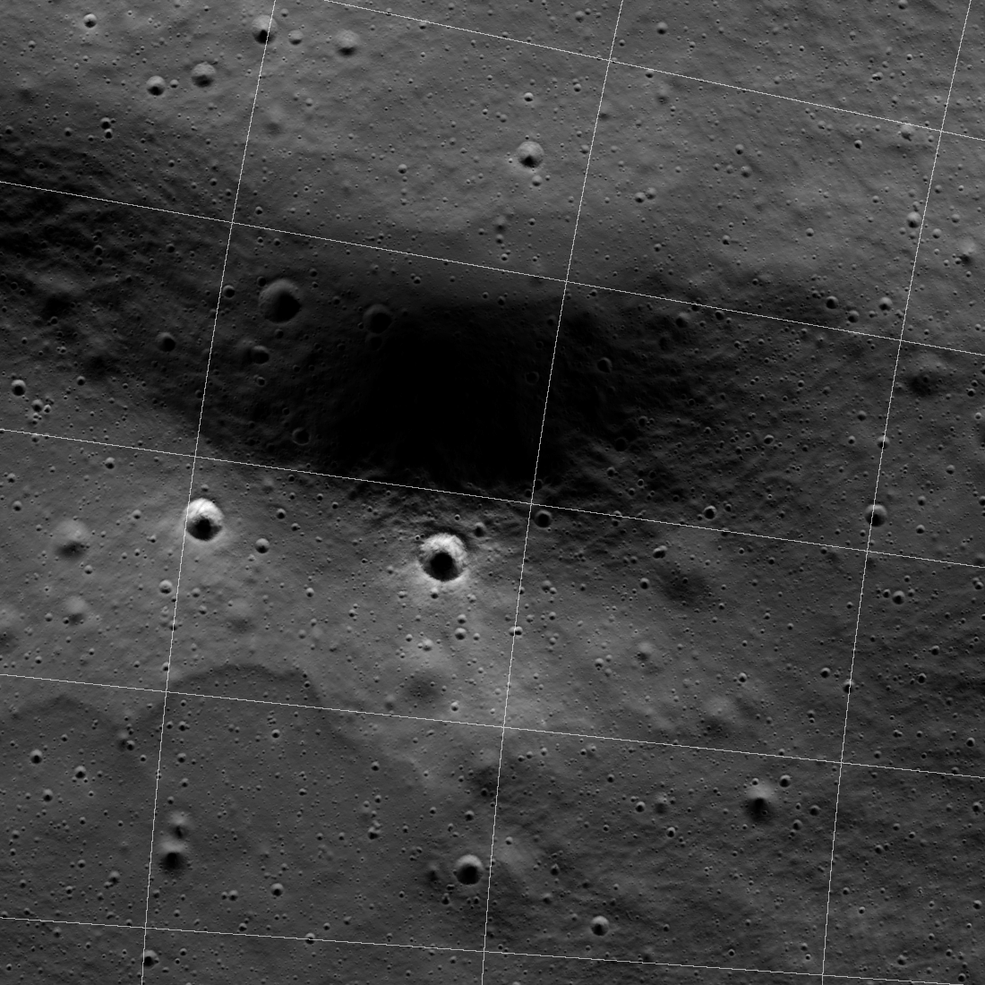 Detail of floor of Spudis Crater (within PSR)